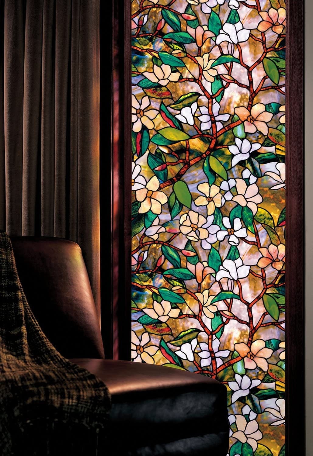 Modern Decorative Window Privacy Film, Non Sticky Static Cling Adhesive, Glass Sticker for Anti UV Heat Control Decal