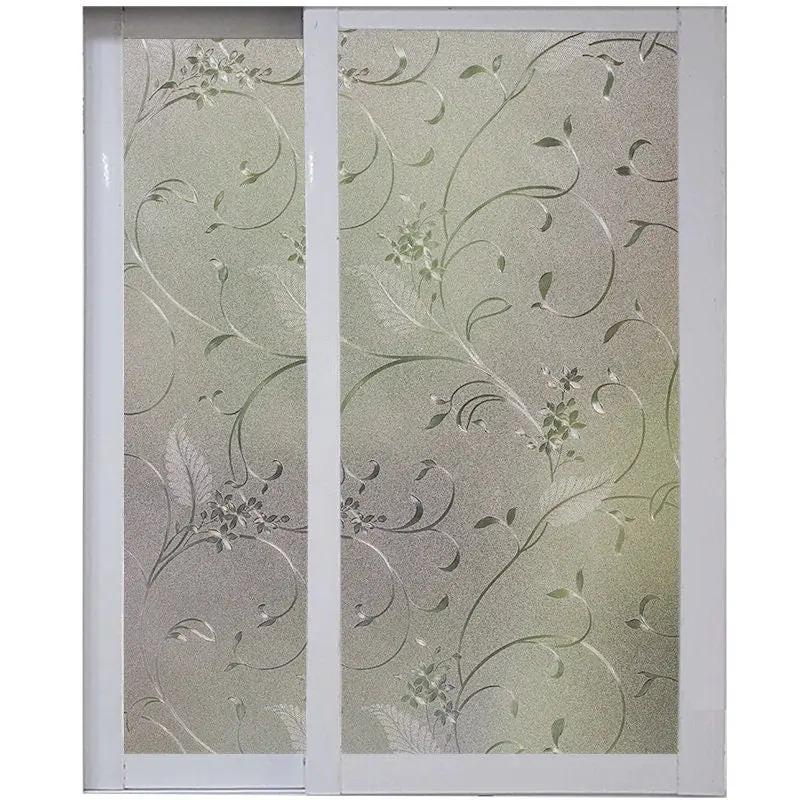 Matte Privacy Window Film | Stained Glass Film | Frosted Window Decal | UV Protection | Static Cling Sticker for Home | Vinyl for Glass - IconiQa