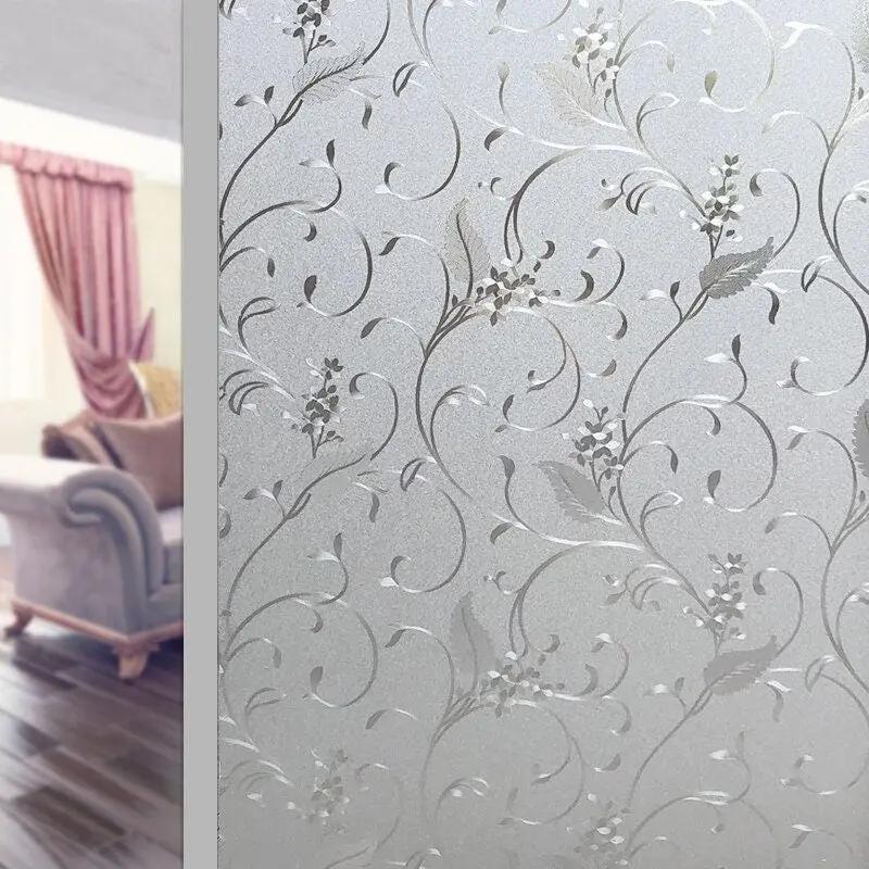 Matte Privacy Window Film | Stained Glass Film | Frosted Window Decal | UV Protection | Static Cling Sticker for Home | Vinyl for Glass - IconiQa