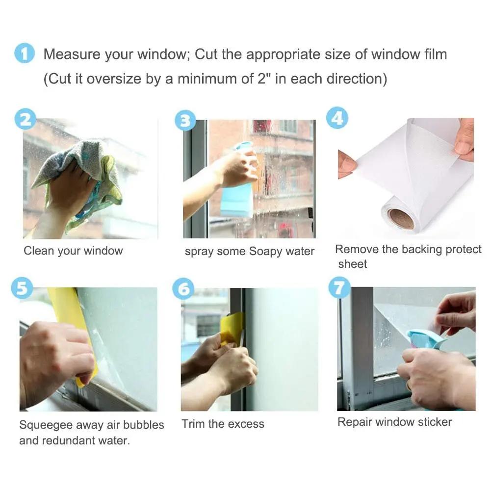 Decorative Window Film | Privacy Door Film | Static Cling Glass Self-adhesive Film For Stained Glass | Anti UV | Glass Stickers Decal - IconiQa