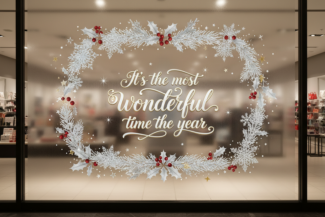 20+ Festive Christmas Window Decoration Ideas Using Window Film