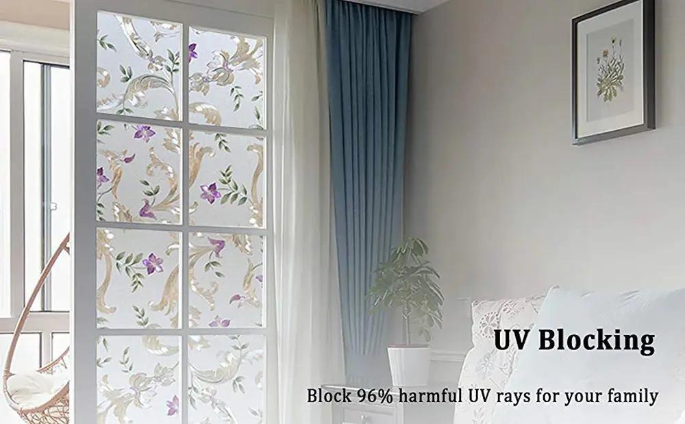 Decorative Window Film | Privacy Door Film | Static Cling Glass Self-adhesive Film For Stained Glass | Anti UV | Glass Stickers Decal - IconiQa