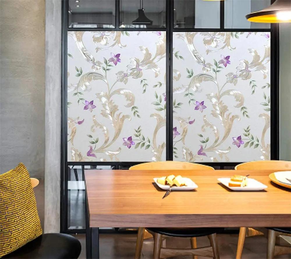 Decorative Window Film | Privacy Door Film | Static Cling Glass Self-adhesive Film For Stained Glass | Anti UV | Glass Stickers Decal - IconiQa