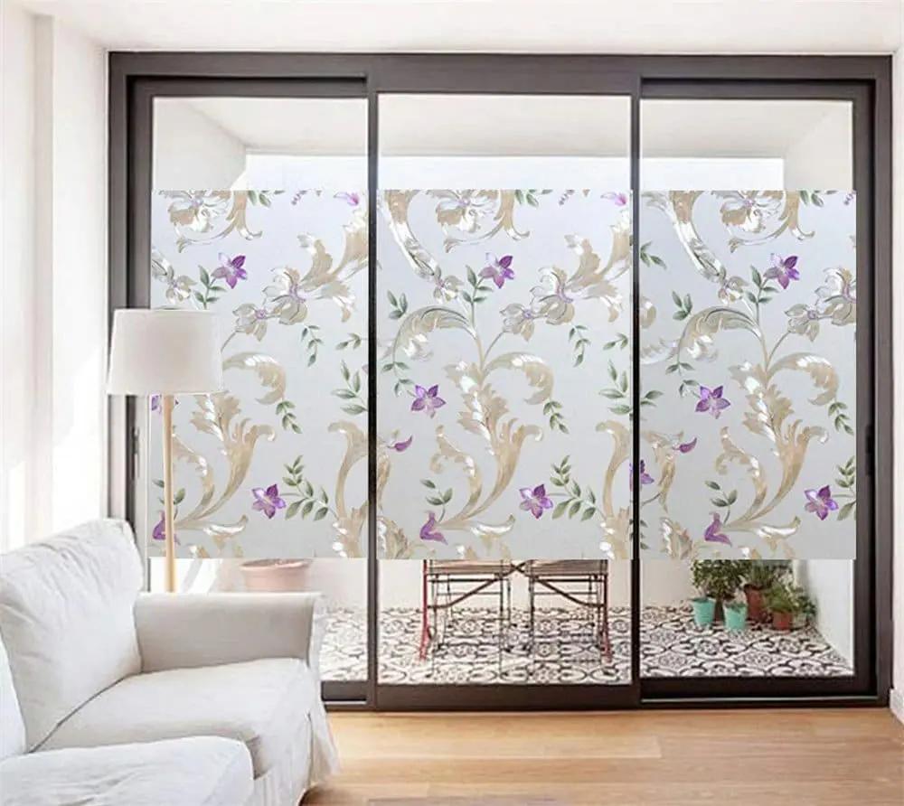 Decorative Window Film | Privacy Door Film | Static Cling Glass Self-adhesive Film For Stained Glass | Anti UV | Glass Stickers Decal - IconiQa