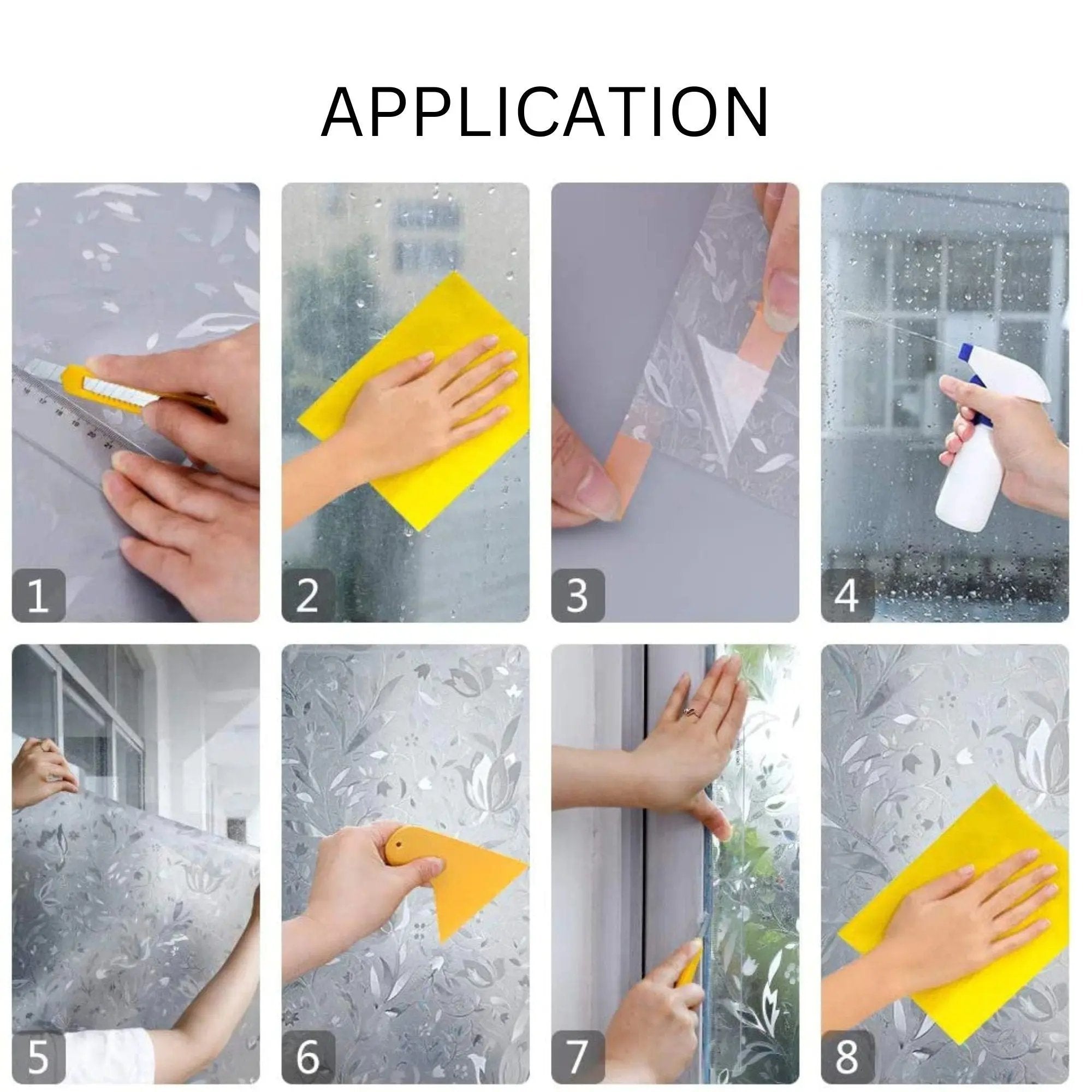 Bamboo Leaves Privacy Window Film, Static Cling, Self Adhesive Window Vinyl, Stained Glass Privacy Sticker, Decorative Frosted Decal - IconiQa