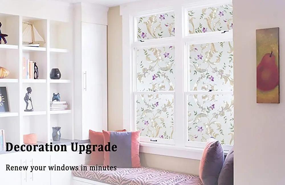 Decorative Window Film | Privacy Door Film | Static Cling Glass Self-adhesive Film For Stained Glass | Anti UV | Glass Stickers Decal - IconiQa