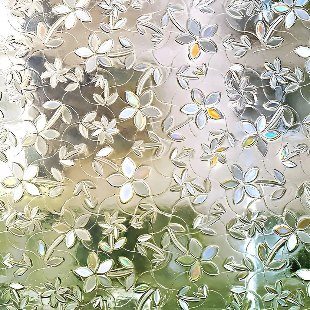 Rainbow Decorative Window Privacy Film – Static Cling, Non-Adhesive Glass Sticker for UV & Heat Control, Removable Stained Glass Decal - IconiQa
